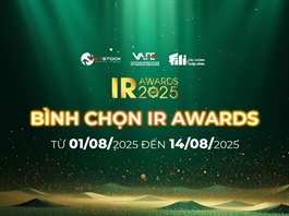 Chính thức mở cổng Bình chọn IR Awards 2025: Cơ hội để cộng đồng nhà đầu tư nói lên tiếng nói minh bạch